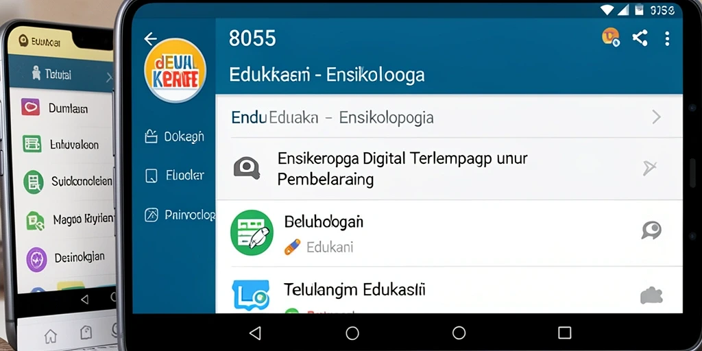 Antarmuka aplikasi 8055 yang interaktif dan informatif.