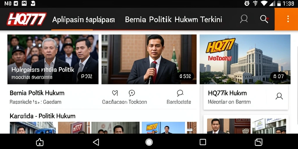 Tampilan antarmuka aplikasi HQ777 yang informatif dan menarik.