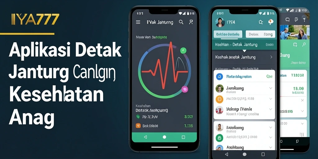 Antarmuka aplikasi IYA777 yang memudahkan pemantauan detak jantung.