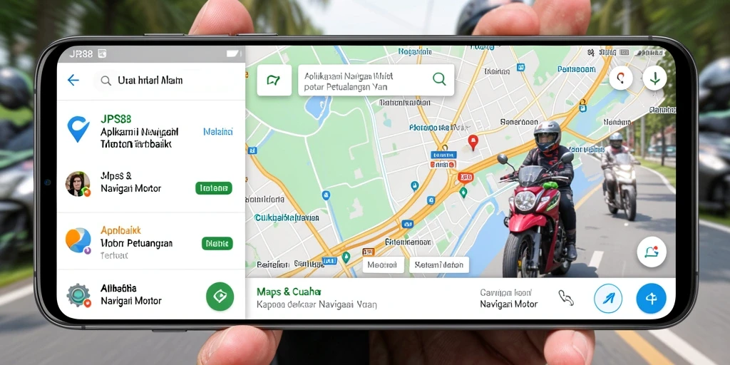 Tampilan antarmuka JPS88 dengan fitur Navigasi Motor yang ramah pengguna.