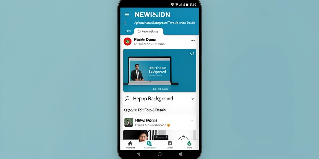 Antarmuka aplikasi NEWIDN untuk Hapus Background yang intuitif.