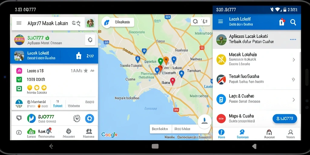 Antarmuka aplikasi SJO777 menampilkan fitur pelacakan lokasi yang canggih.