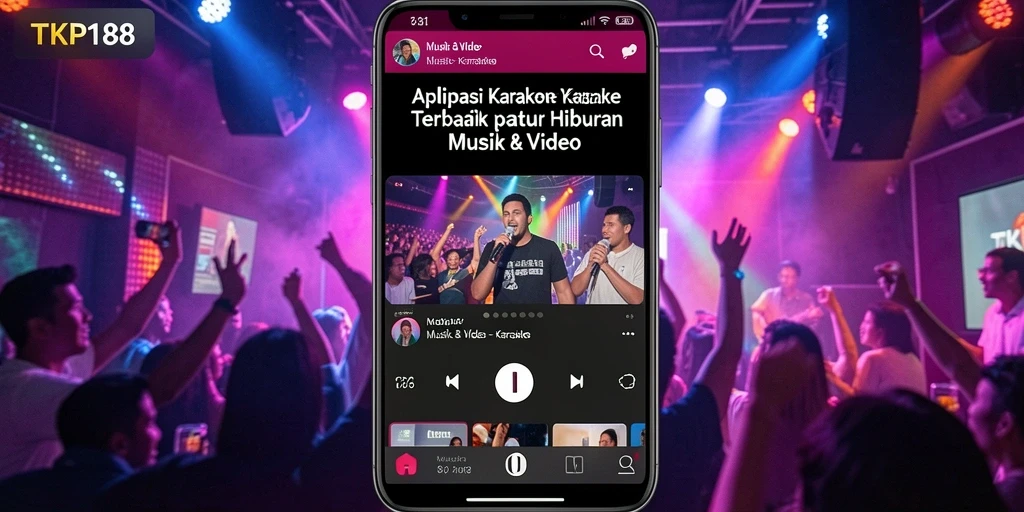 Antarmuka aplikasi TKP188 untuk pengalaman karaoke yang menyenangkan.
