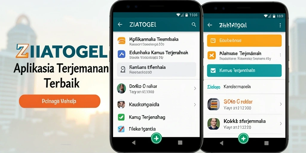 Tampilan antarmuka ZIATOGEL yang sederhana dan efektif untuk Kamus Terjemahan.