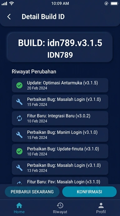 Riwayat Versi Aplikasi idn789 untuk Android